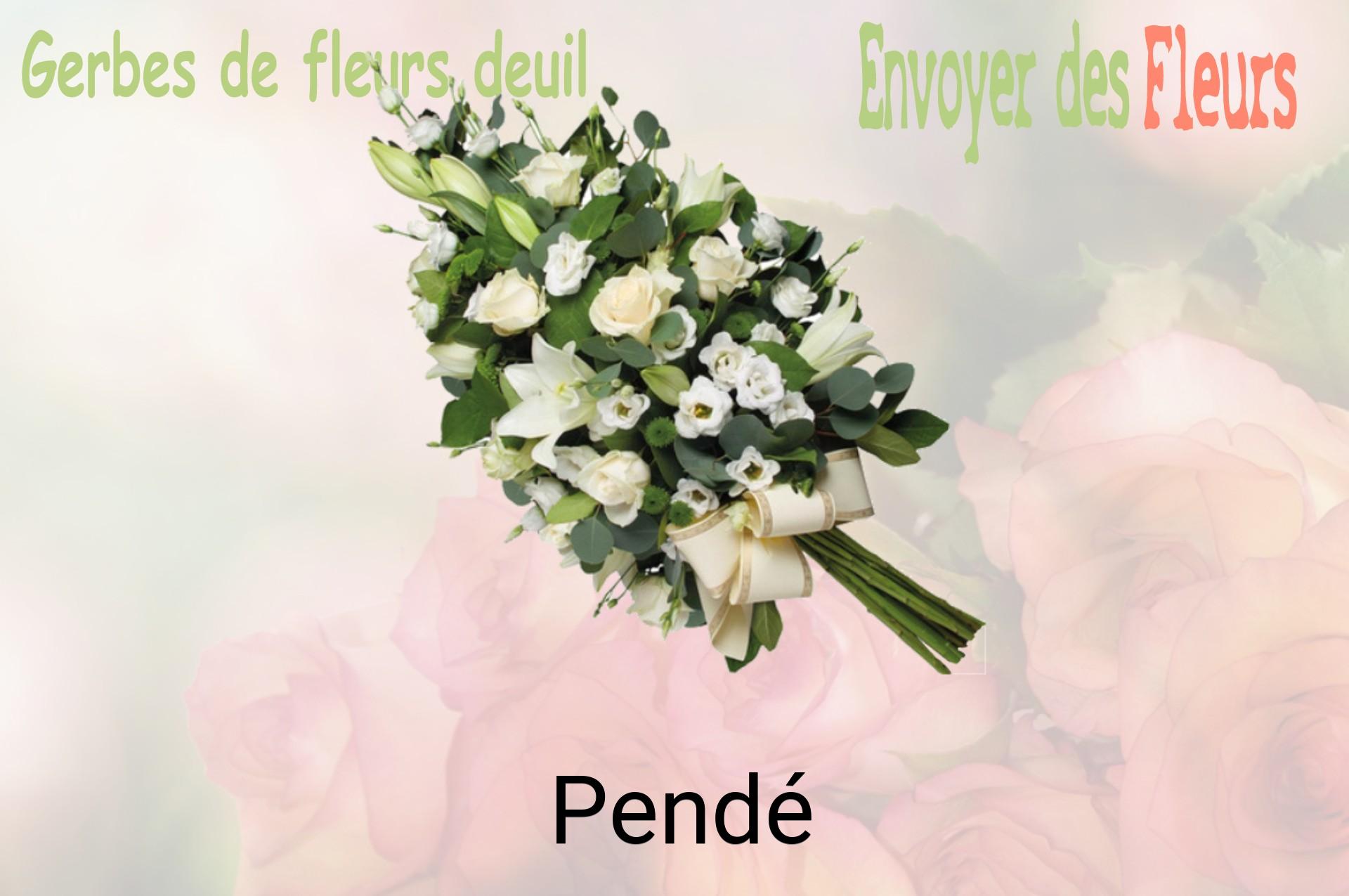 Gerbe de fleurs de deuil livrée à Pendé